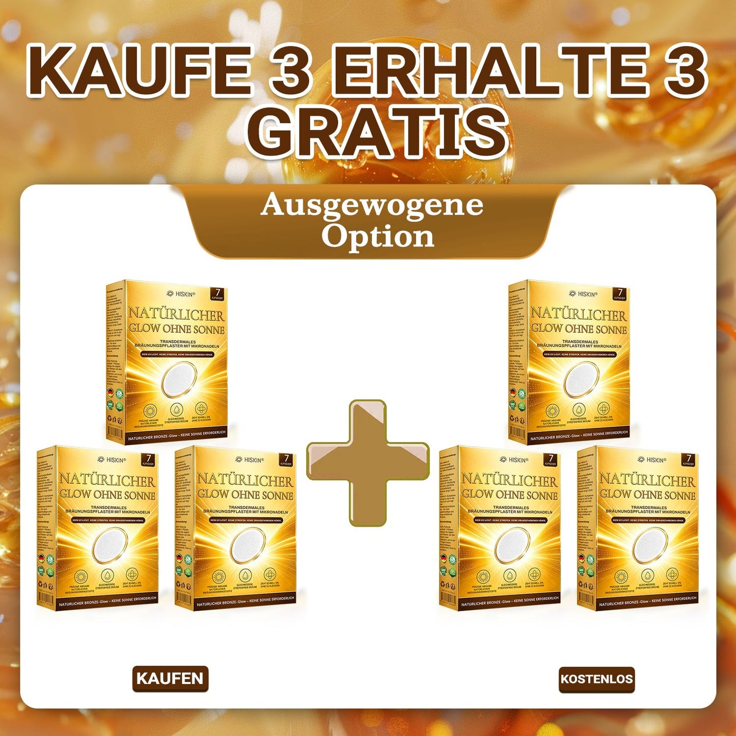 🔥 NUR HEUTE: 30% Rabatt auf Hiskin® Tanning Patch 🇩🇪 ☀️ Ein Patch pro Tag ✨ Natürlich bronzene Haut in nur 7 Tagen ✅ Ohne Sonne • Ohne DHA • Ohne Orangestich • Ohne Streifen