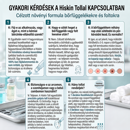 Hivatalos Márkabolt | Hiskin® 7 napos Szemölcseltávolító Roll-on Ápoló Folyadék (Fájdalommentes rollerball technológia, hegek nélkül) 🐬