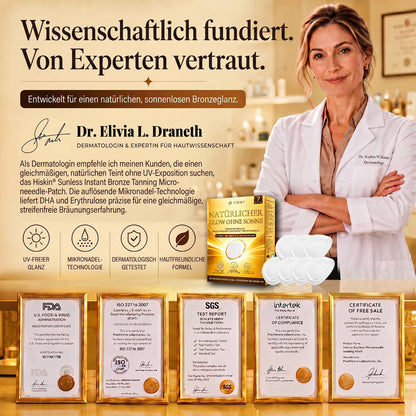 🔥 NUR HEUTE: 30% Rabatt auf Hiskin® Tanning Patch 🇩🇪  ☀️ Ein Patch pro Tag ✨ Natürlich bronzene Haut in nur 7 Tagen ✅ Ohne Sonne • Ohne DHA • Ohne Orangestich • Ohne Streifen
